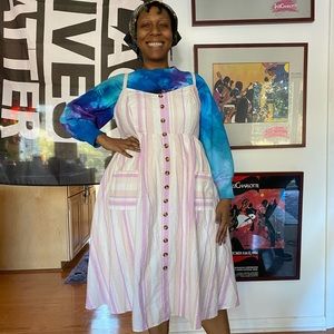 Torrid Pastel Stripped Midiii🌷